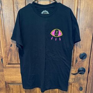 Black T-Shirt with Eye Graphic